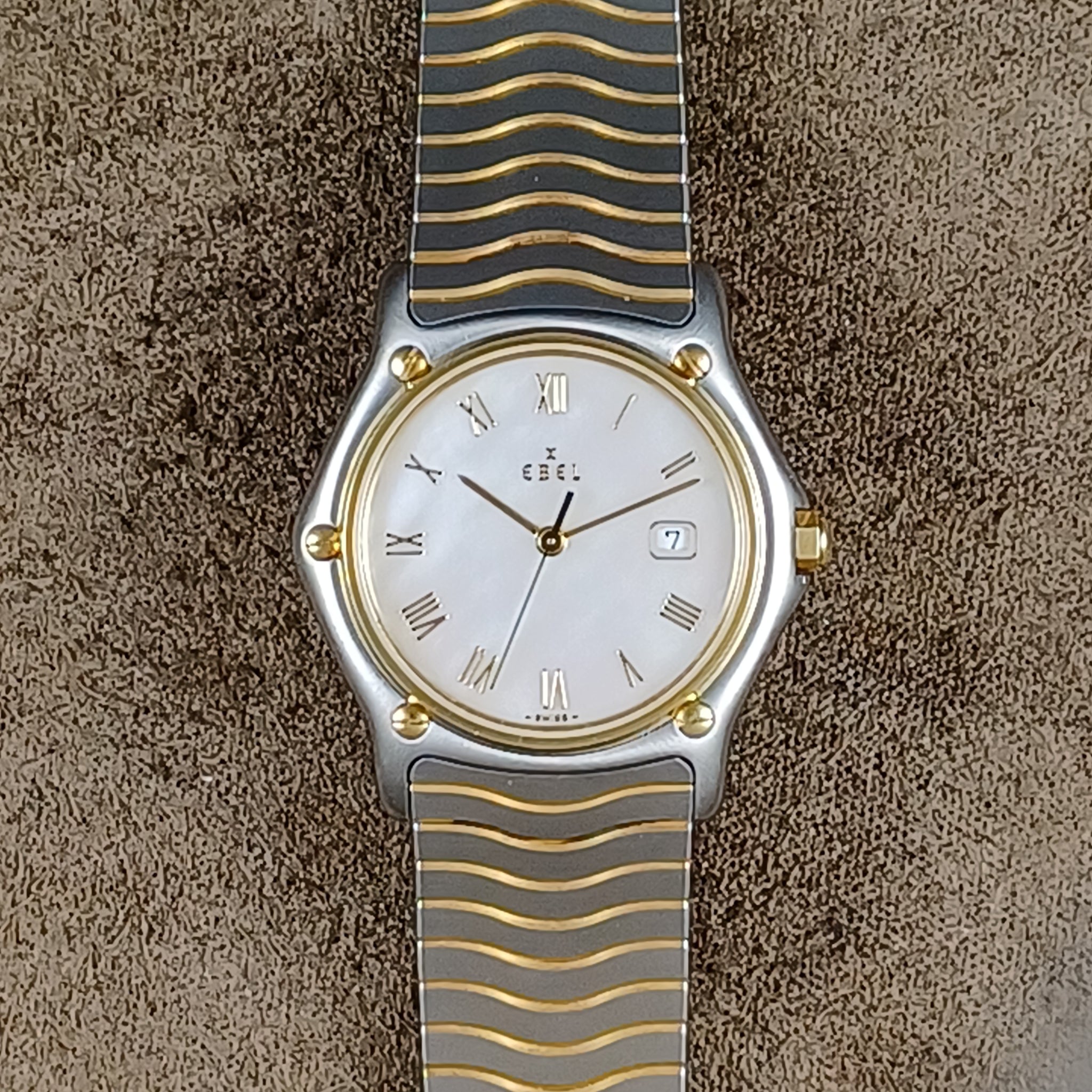 Ebel Mother of Pearl Wave Watch Two Tone Sports Classique Mini Ebel Sport Classic (1216654) | LMFJ main image 2