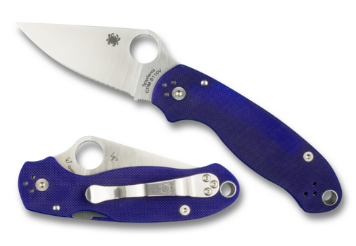 Spyderco Para 3 Compression Lock Knife Dark Blue G-10 C223GPDBL